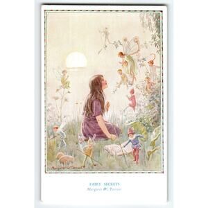 Margaret W. Tarrant Fairy Secrets Original Fantasy Postcard 5.5x3.5